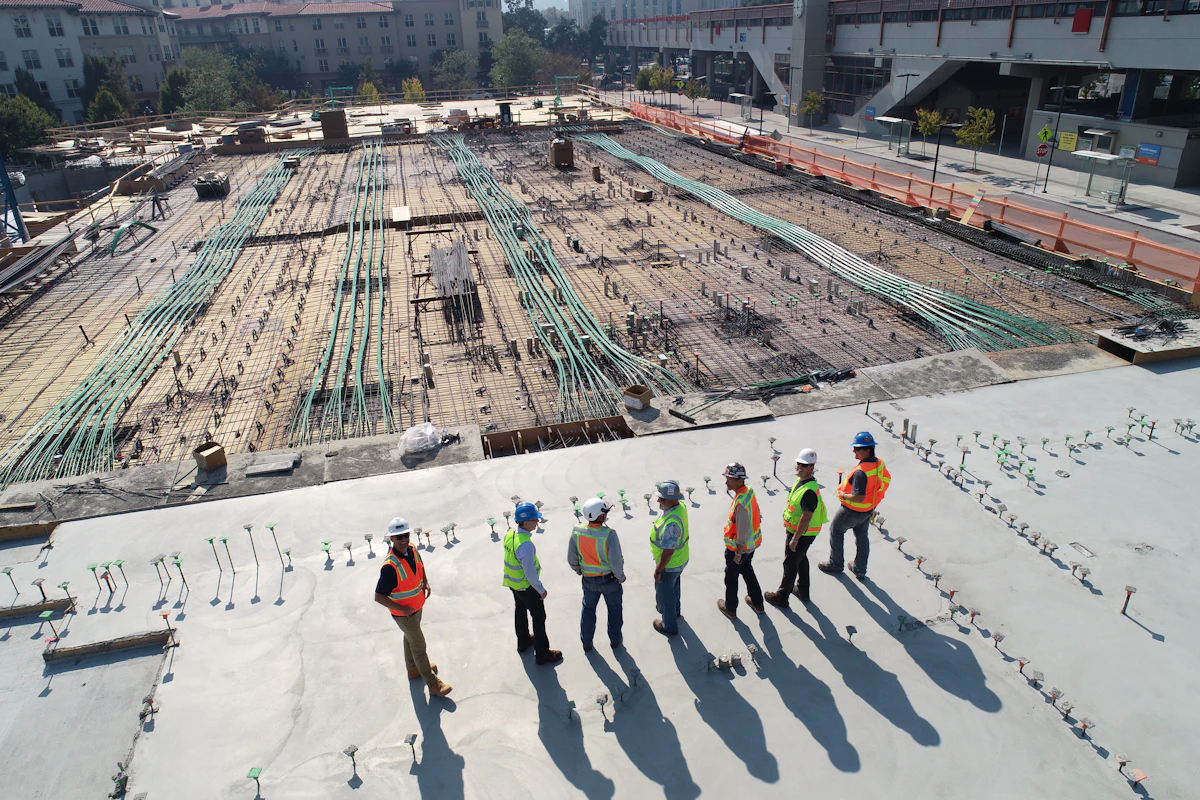 Construction site at work